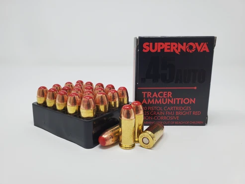 SUPERNOVA 45 ACP 225GR RED TRACER AMMUNITION 100 rds
